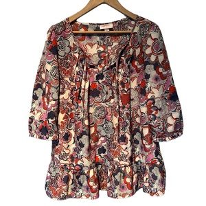 Liberty of London for Target colorful peplum tunic top size Medium